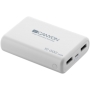CANYON Power bank 10000mAh Li-poly battery, Input 5V/2.1A, Output 5V/2.1A(Max), with Smart IC, White, 3in1 USB cable length 0.3m