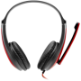 CANYON HSC-1 basic PC headset with microphone, combined 3.5mm plug, leather pads, Flat cable length 2.0m, 160*60*160mm, 0.13kg, 