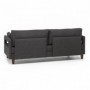 CANAPEA 3 LOCURI COMFORT LIFE - GRI