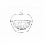 COS FRUCTE METALIC CU STAND, 30x29 CM