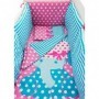 Lenjerie pat imprimeu Elefanti (5pcs)