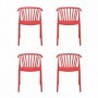 SET 4 BUC SCAUN CARLO ROSU