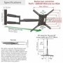 Suport TV Perete Barkan 13"-83", 50kg