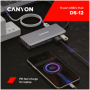 CANYON 13 in 1 USB C hub, with 2*HDMI, 3*USB3.0: support max. 5Gbps, 1*USB2.0: support max. 480Mbps, 1*PD: support max 100W PD, 