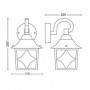 CAMBRIDGE wall lantern BlackBrush 1x60W