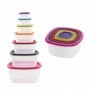 SET 7 CASEROLE PATRATE CU CAPACE,PLASTIC