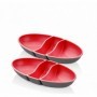 2XTAVA CU 3COMPARTIM.25.5x15x3CM,PL.ROSU