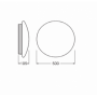 SF CIRC 500 V 42W 840 IP44 PS LEDV
