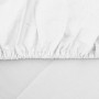 CEARCEAF PAT CU ELASTIC 140X200 CM ALB