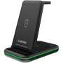 CANYON WS-304, Foldable  3in1 Wireless charger, with touch button for Running water light, Input 9V/2A,  12V/1.5AOutput 15W/10W/