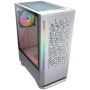 COUGAR | MX430 Air RGB White | PC Case | Mid Tower / Air Vents Front Panel with ARGB strips / 3 x ARGB Fans / 4mm TG Left Panel