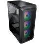 COUGAR | Archon 2 Mesh RGB (Black) | PC Case | Mid Tower / Mesh Front Panel / 3 x ARGB Fans / 3mm TG Left Panel