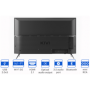 43', UHD, Android TV 11, Black, 3840x2160, 60 Hz, Sound by JVC, 2x12W, 53 kWh/1000h , BT5.1, HDMI ports 4, 24 months