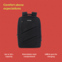 CANYON BPE-5, Laptop backpack for 15.6 inch, Product spec/size(mm): 400MM x300MM x 120MM(+60MM),Black, EXTERIOR materials:100% P