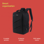 CANYON BPE-5, Laptop backpack for 15.6 inch, Product spec/size(mm): 400MM x300MM x 120MM(+60MM),Black, EXTERIOR materials:100% P
