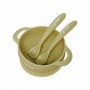 Set bol & lingurita silicon,olive,U-Grow