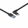 Cablu Lindy USB A la C, 90° 1m negru