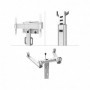 Stand podea mobil NM MUp 37-75" 70kg alb