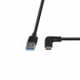 Cablu Lindy USB A la C, 90° 1m negru