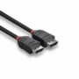 Cablu Lindy DisplayPort 1.2, 0.5m, negru