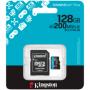 KINGSTON 128GB microSDXC Canvas Go Plus Gen4 200MB/s A2 U3 V30 Card + Adapter